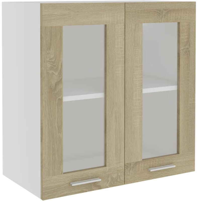 Hängeglasschrank Lyon Sonoma-eiche 60x31x60 Cm Holzwerkstoff Vidaxl