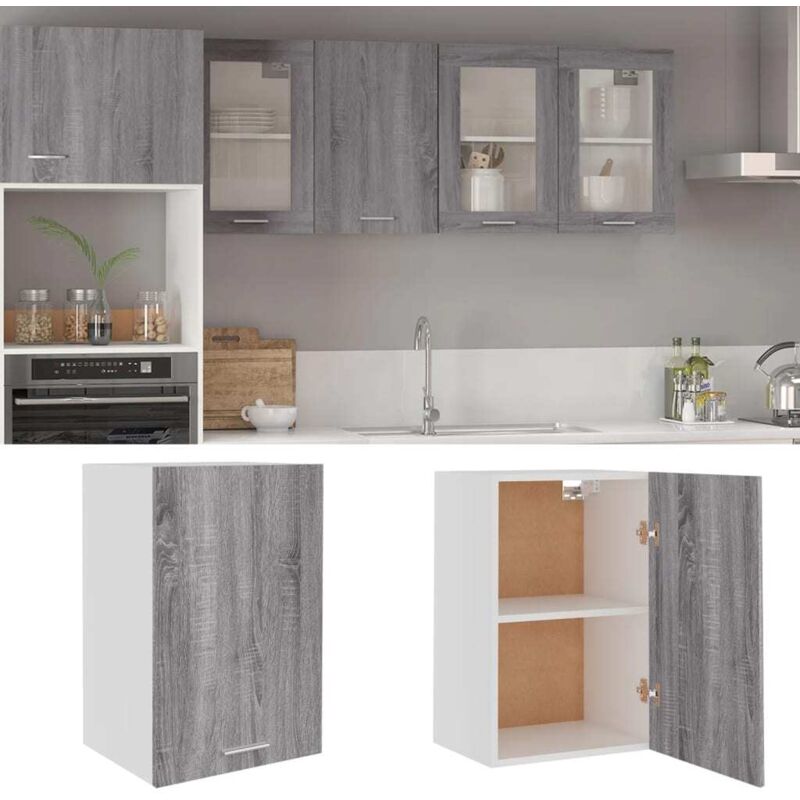 Hängeschrank Lyon Grau Sonoma 39, 5x31x60 Cm Holzwerkstoff Vidaxl