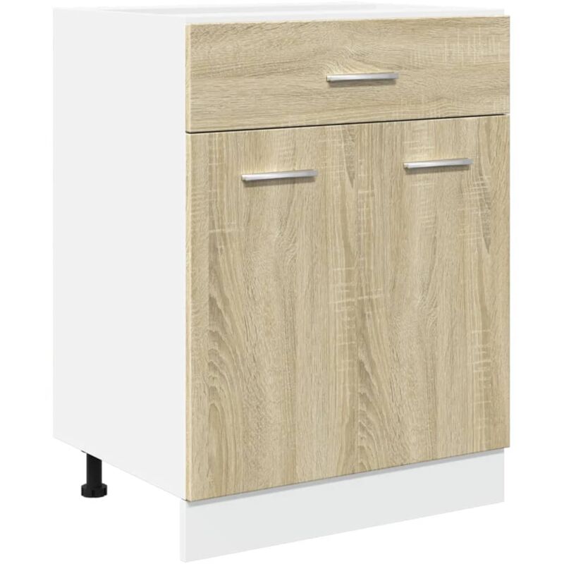 Schubunterschrank Lyon Sonoma-eiche 60x46x81, 5 Cm Holzwerkstoff Vidaxl