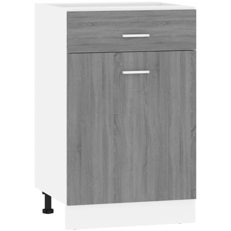 Unterschrank Mit Schublade Grau Sonoma 50x46x81, 5 Cm - Vidaxl