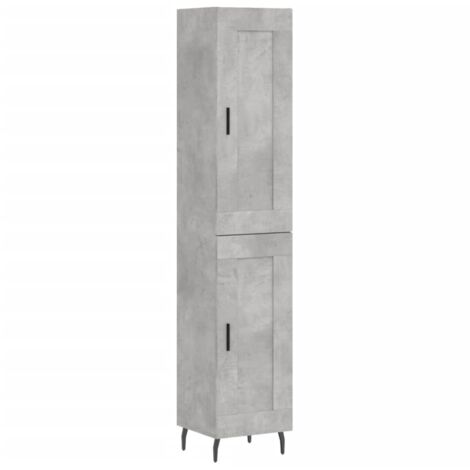 vidaXL Hochbett Grau Beton 34,5x34x180 cm Holzwerkstoff