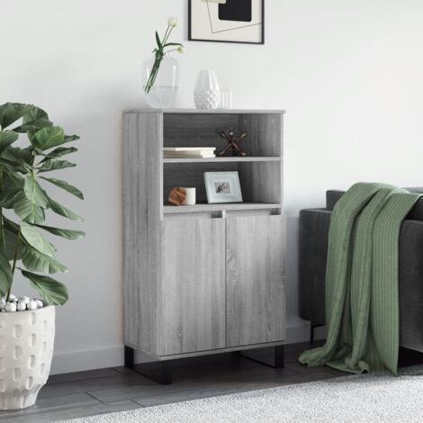 vidaXL Hochkommode Sonoma Grau 60x36x110 cm Ingenieurholz