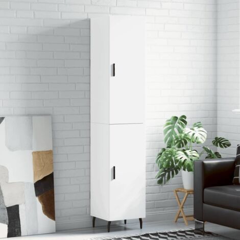 vidaXL Hochkommode Weiß 34,5x34x180 cm Engineering Holz