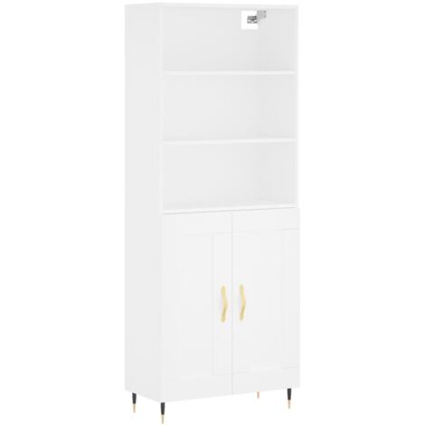 vidaXL Hochkommode Weiß 69,5x34x180 cm Ingenieurholz