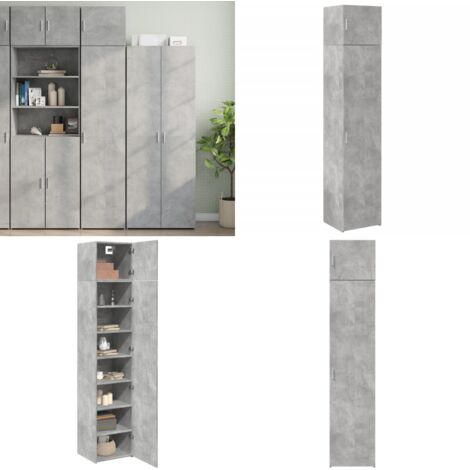vidaXL Hochschrank Schmal Betongrau 45x42,5x225 cm Holzwerkstoff