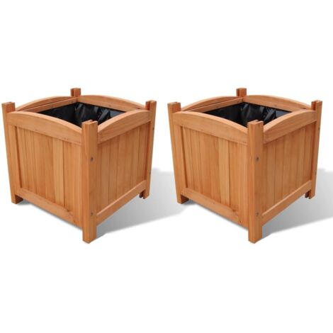 vidaXL Holz-Hochbeet 30x30x30 cm 2 Stk.