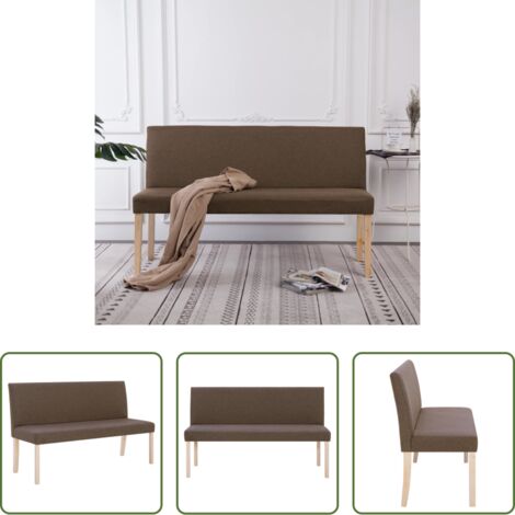 vidaXL Holzbank -  Sitzbank 139,5 cm Braun Polyester