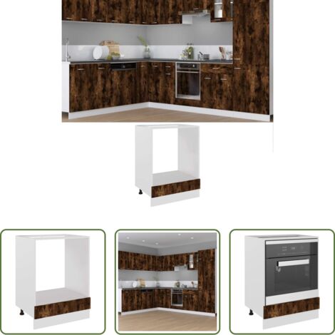 vidaXL Holzregal -  Herdumbauschrank Lyon Räuchereiche 60x46x81,5 cm Holzwerkstoff
