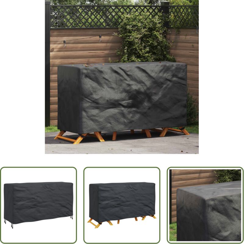 Housse imperméable - Housse pour meubles Uni Noir 180 x 70 x 90 cm 210D