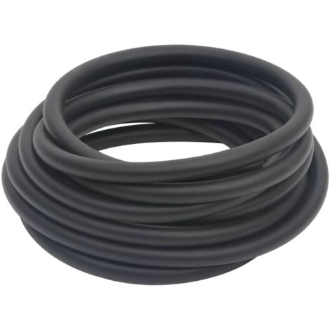 vidaXL Hybridluftschlauch schwarz 0,6" 5 m Gummi und PVC