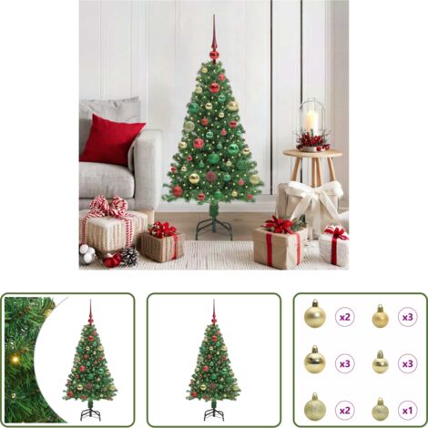 vidaXL Illuminazione festiva -  Albero di Natale artificiale con 150 LED Verde 120 cm