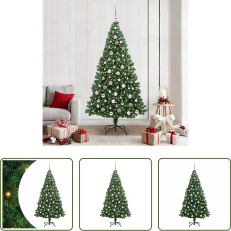 vidaXL Illuminazione festiva -  Albero di Natale artificiale con 300 LED Verde 210 cm