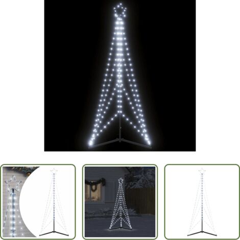 vidaXL Illuminazione natalizia -  Albero di Natale a LED 363 LED Bianco Freddo 182 cm
