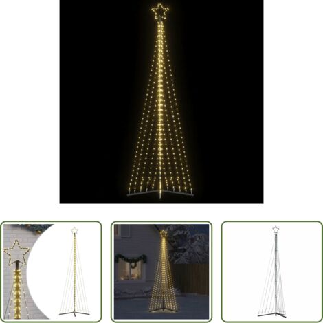 vidaXL Illuminazione natalizia -  Albero di Natale a LED 495 LED Bianco Caldo 300,5 cm