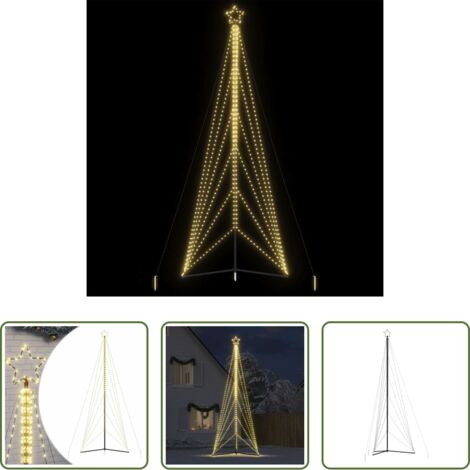 vidaXL Illuminazione natalizia -  Albero di Natale a LED 861 LED Bianco Caldo 478 cm