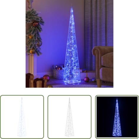 vidaXL Illuminazione natalizia -  Cono di Luce LED Decorativo Acrilico Blu 120 cm