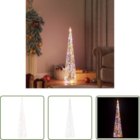 vidaXL Iluminación exterior -  Cono de luz LED decorativo acrílico multicolor 90 cm