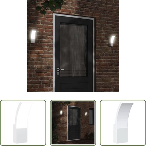 vidaXL Iluminación exterior -  Lámpara de pared LED de exterior aluminio fundido blanco