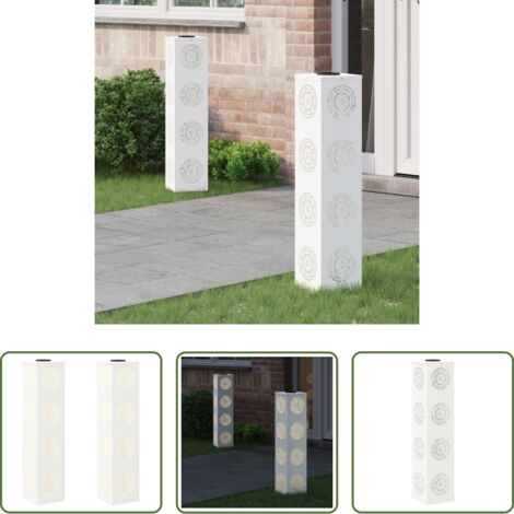 vidaXL Iluminación exterior -  Luz de camino LED solar 2 pcs Acero laminado en frío