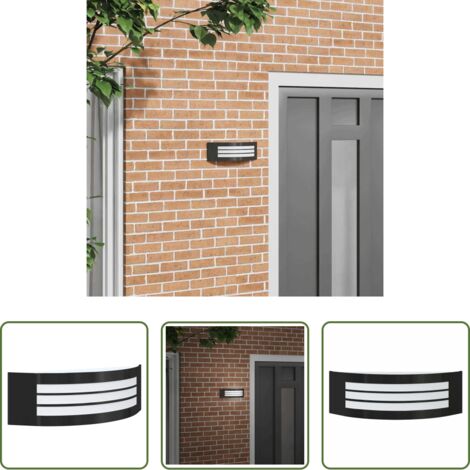 vidaXL Iluminación exterior -  Luz de pared exterior Negro 32 x 10 x 10 cm