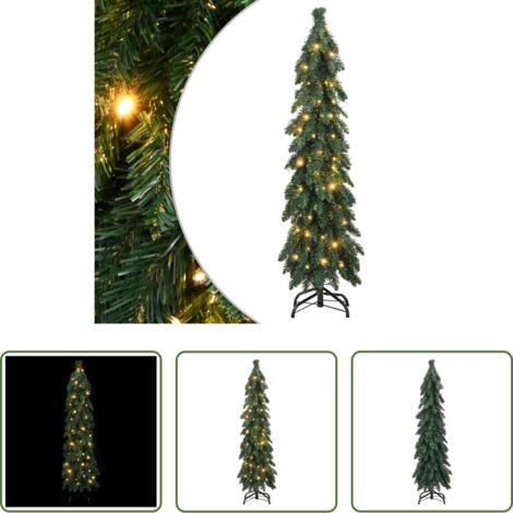 vidaXL Iluminación navideña -  Árbol de Navidad artificial iluminado con 60 LEDs 120 cm