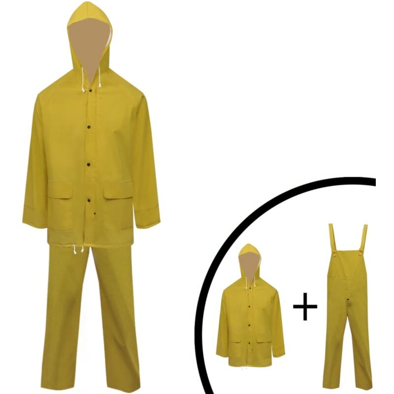 Combinaison de pluie 2 pcs imperméable résistante à capuche l - Vidaxl