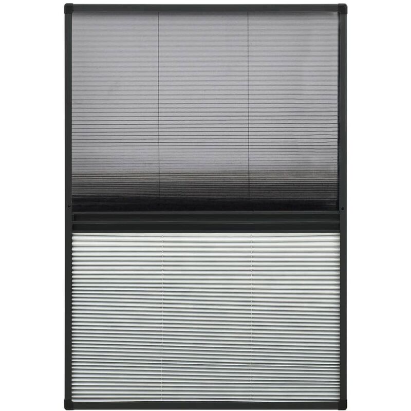 Insektenschutz-Plissee für Fenster Alu 100x160 cm mit Jalousie