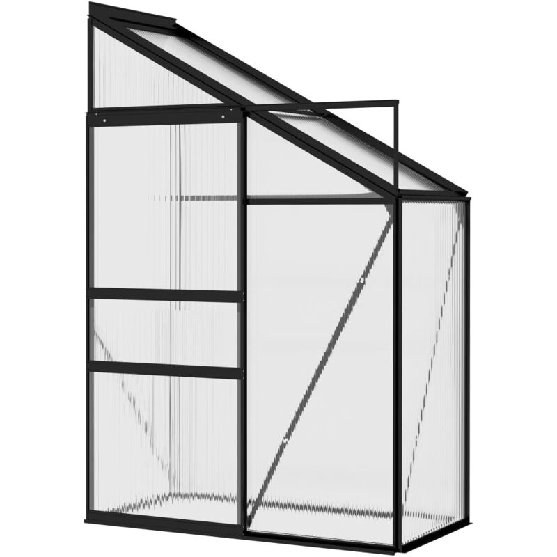 

Invernadero de aluminio gris antracita 1,38 m³ - Antracita - Vidaxl