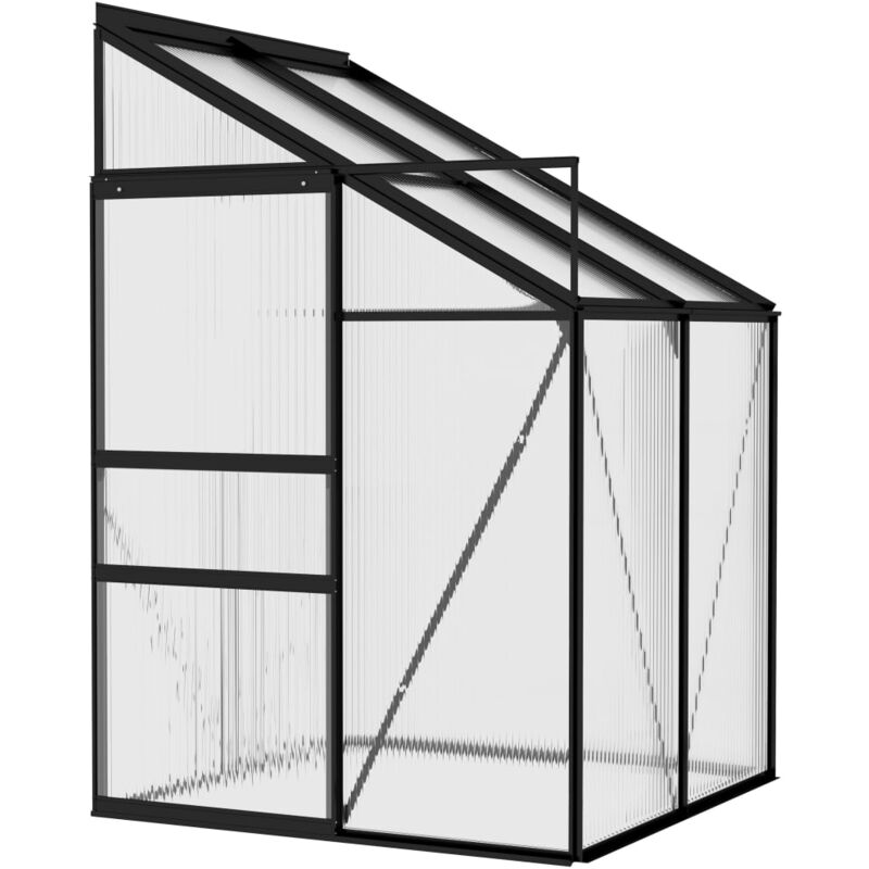 

Invernadero de aluminio gris antracita 2,59 m³ - Antracita - Vidaxl
