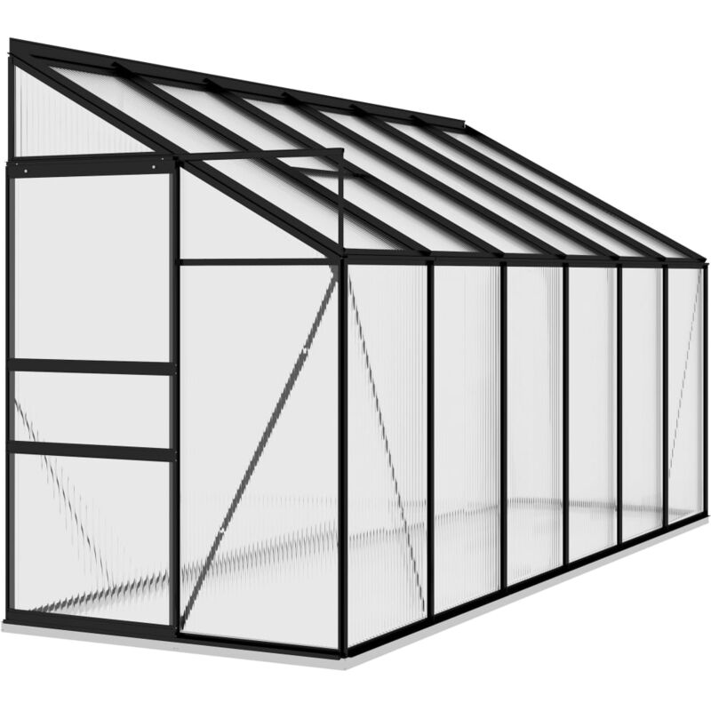 

Invernadero de aluminio gris antracita 7,77 m³ - Antracita - Vidaxl