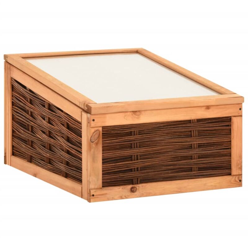 

vidaXL Invernadero de madera maciza de pino y de sauce 60x80x45 cm - Marrón
