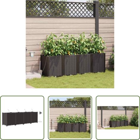 Portafiori con cesto fioriera marrone 75 cm 93980 fioriera