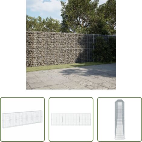 vidaXL Jardín exterior -  Cesta de gaviones con cubierta hierro galvanizado 700x50x200 cm