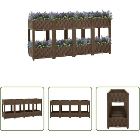 vidaXL Jardinera -  Arriate 160x40x71 cm polipropileno