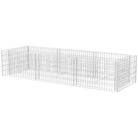 Arriate de gaviones de acero 270x90x50 cm