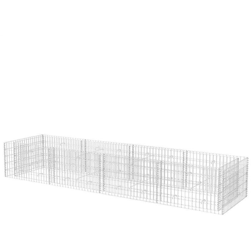 

Arriate de gaviones de acero 360x90x50 cm - Plateado - Vidaxl