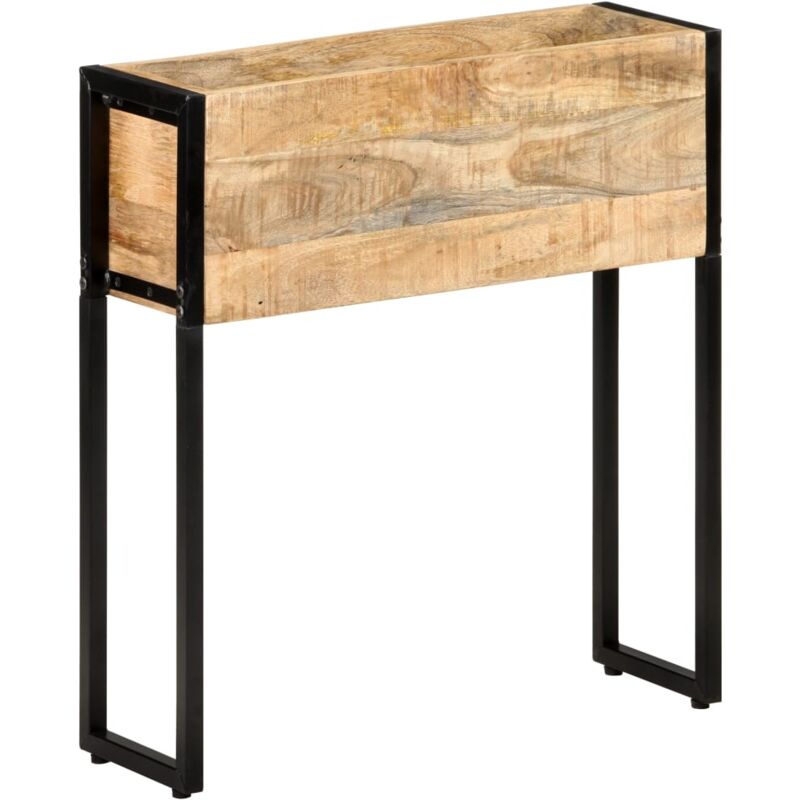 

vidaXL Jardinera de madera de mango rugosa 60x20x68 cm - Negro