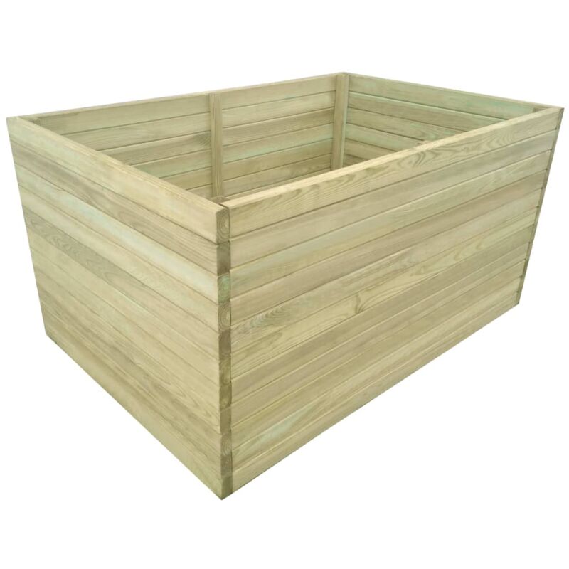 

vidaXL Jardinera de Madera de Pino Impregnada 100x100x77 cm - Marrón