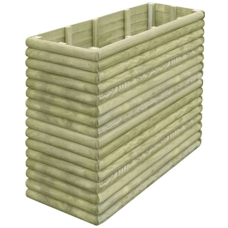 

Arriate de madera de pino impregnada 19 mm 150x56x96 cm - Marrón - Vidaxl
