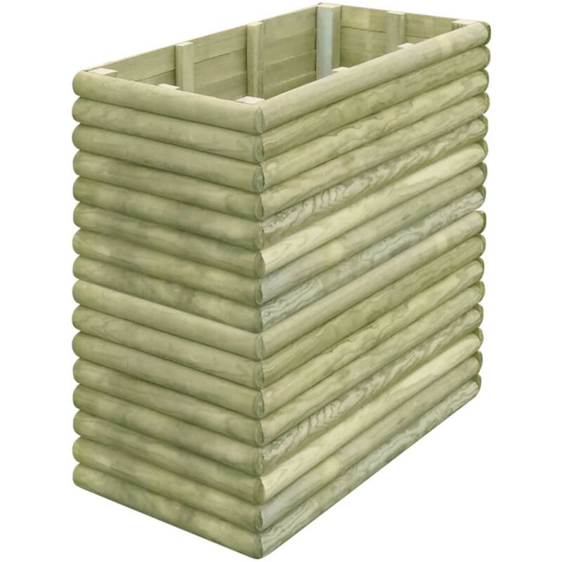 

vidaXL Jardinera de Madera de Pino Impregnada 106x56x96 cm - Verde