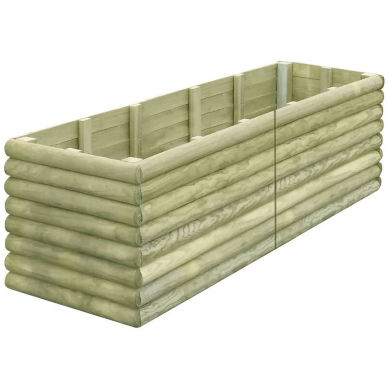 

vidaXL Madera de Pino Impregnada Arriate 206x50x48 cm - Verde