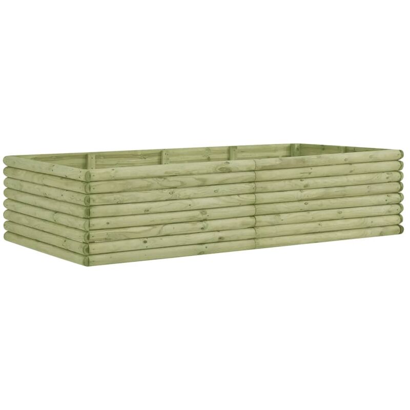 

vidaXL Madera de Pino Impregnada Arriate 206x100x48 cm - Verde