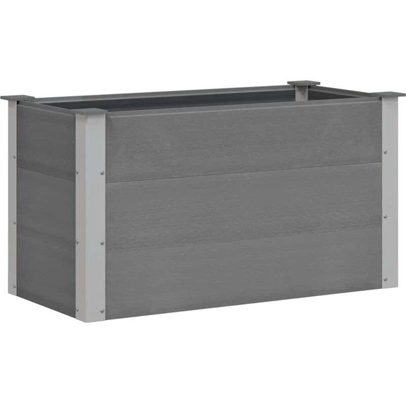 

vidaXL Arriate de WPC gris 100x50x54 cm - Gris