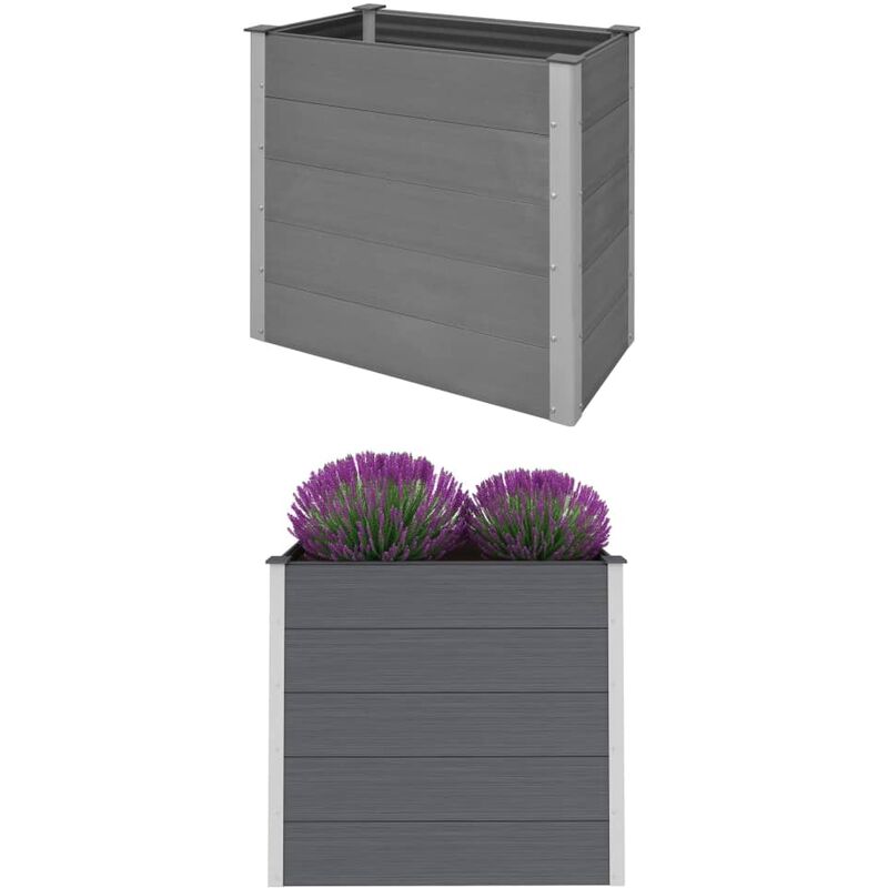 

Arriate de WPC gris 100x50x91 cm - Gris - Vidaxl