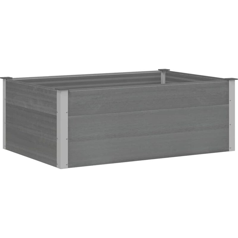 

vidaXL Arriate de WPC gris 150x100x54 cm - Gris
