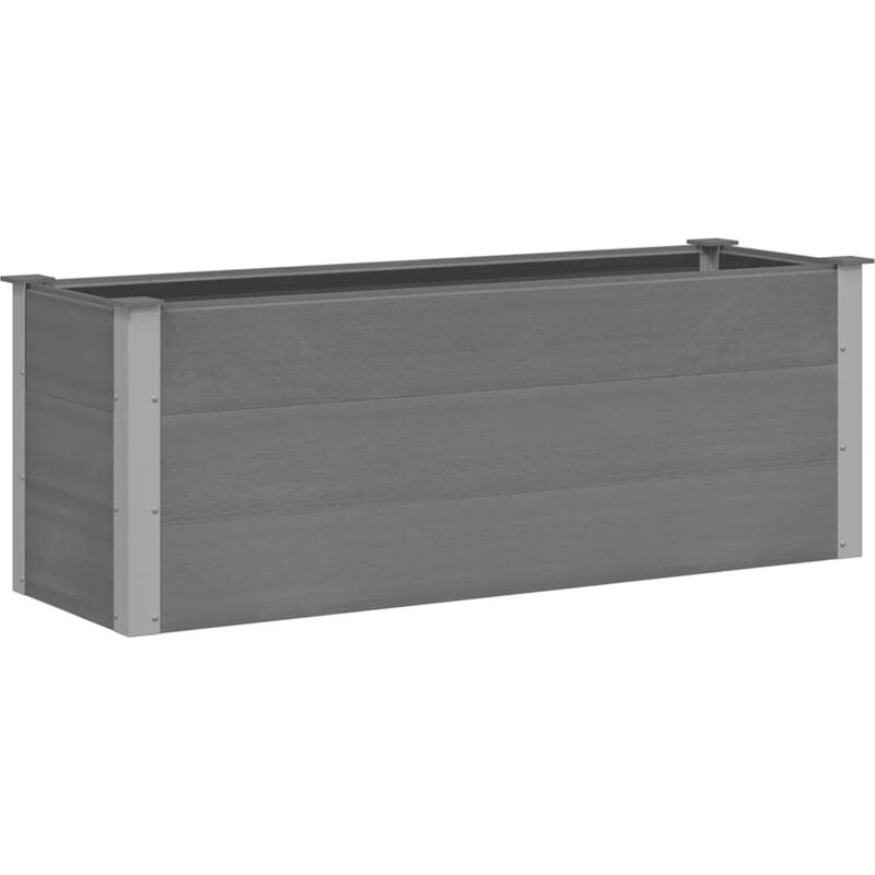 

vidaXL Arriate de WPC gris 150x50x54 cm - Gris