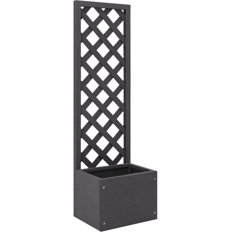 

vidaXL Jardinera enrejada WPC 40x30x135 cm - Gris
