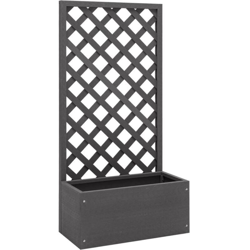 

vidaXL Jardinera enrejada WPC 70x30x135 cm - Gris