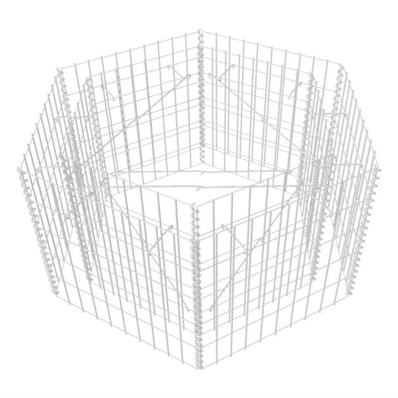 

Arriate hexagonal de gaviones 100x90x50 cm - Plateado - Vidaxl
