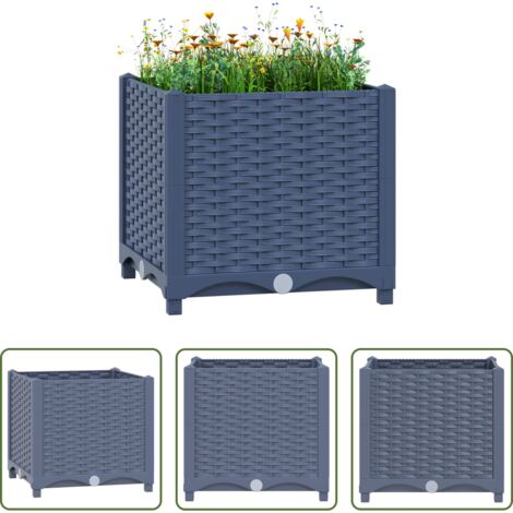 vidaXL Jardinera polipropileno -  Arriate polipropileno 40x40x38 cm